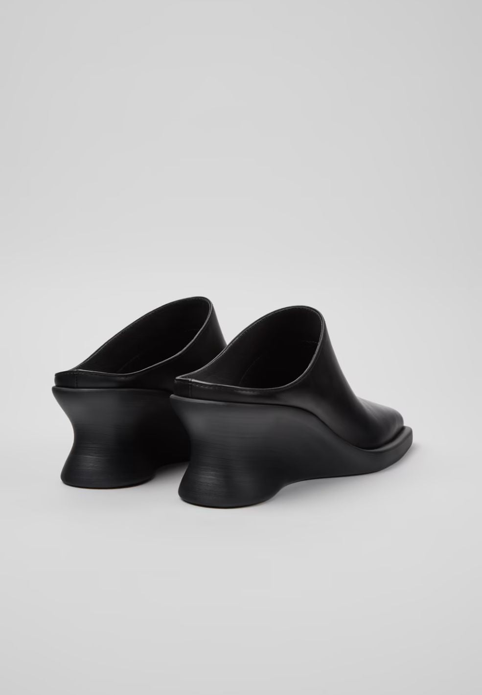 Louise Black Leather Mule
