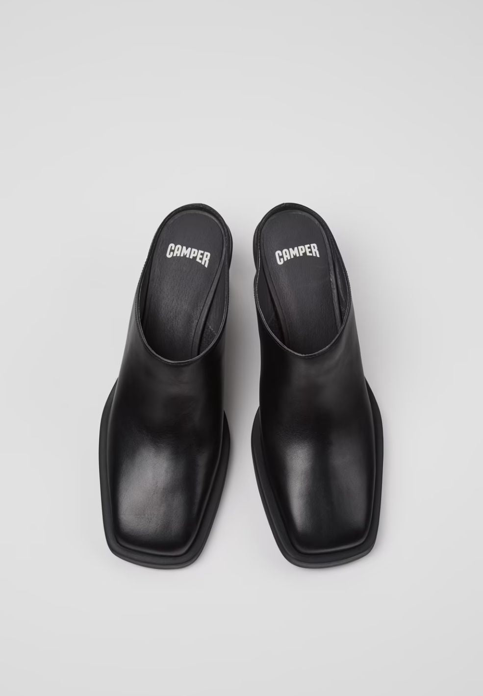 Louise Black Leather Mule