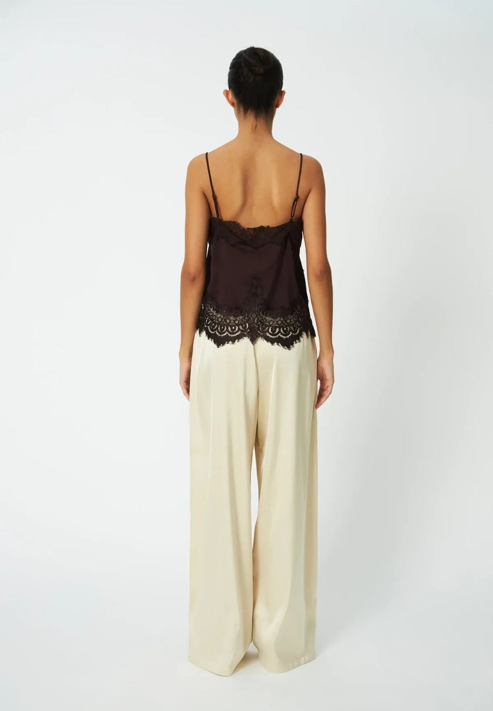 Underlayer Lace Top Brown
