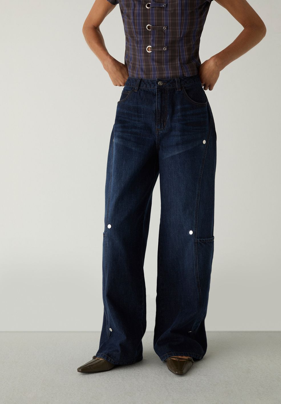 Lodo Dark Denim Barrel Jean