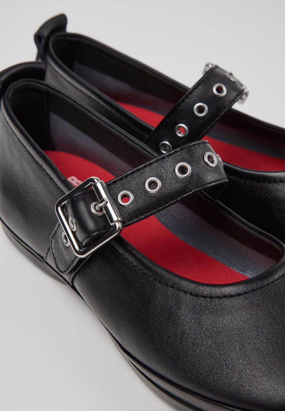 Right Nina Black Leather Ballerinas