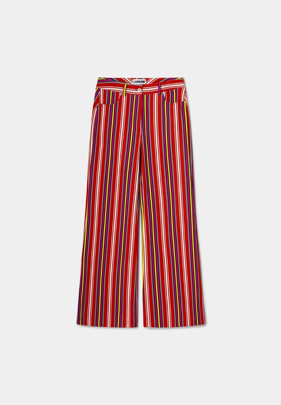 Leroy Red Twill Striped Pants