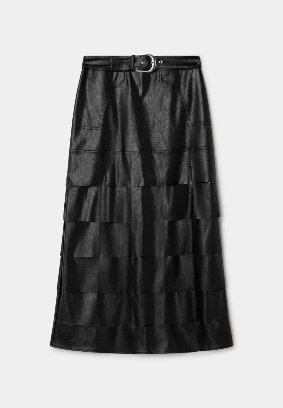 Closh Faux Leather Midi Skirt