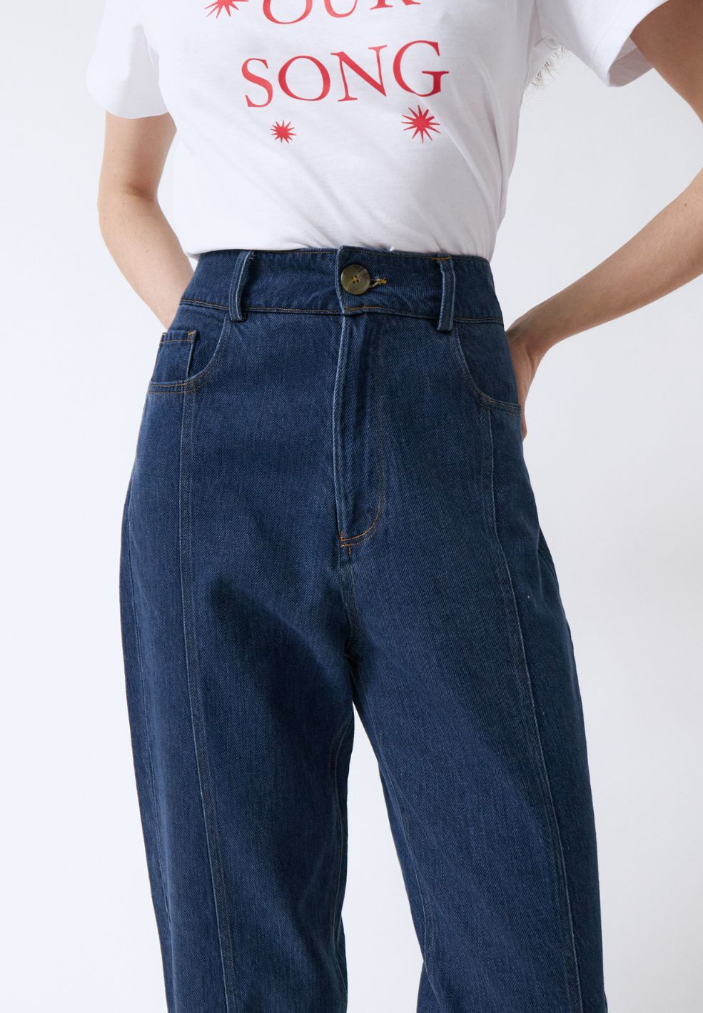 Lluna Tapered Denim Jeans-Jeans- by AMT- Verse Amsterdam