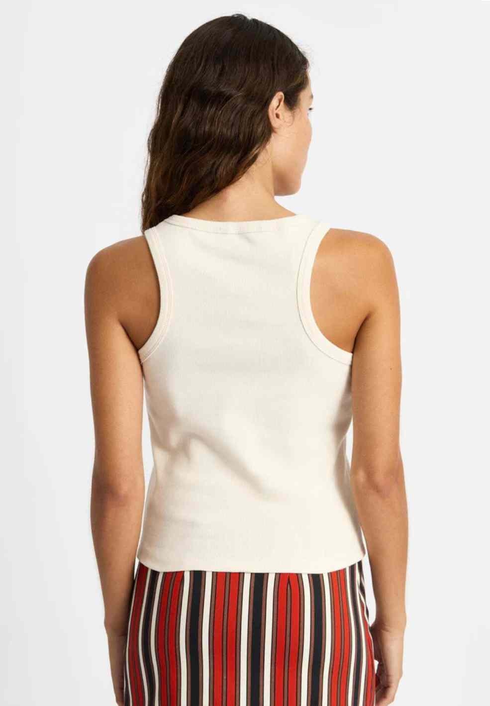 Logo Tank Top Ecru-Tops- by Laagam- Verse Amsterdam
