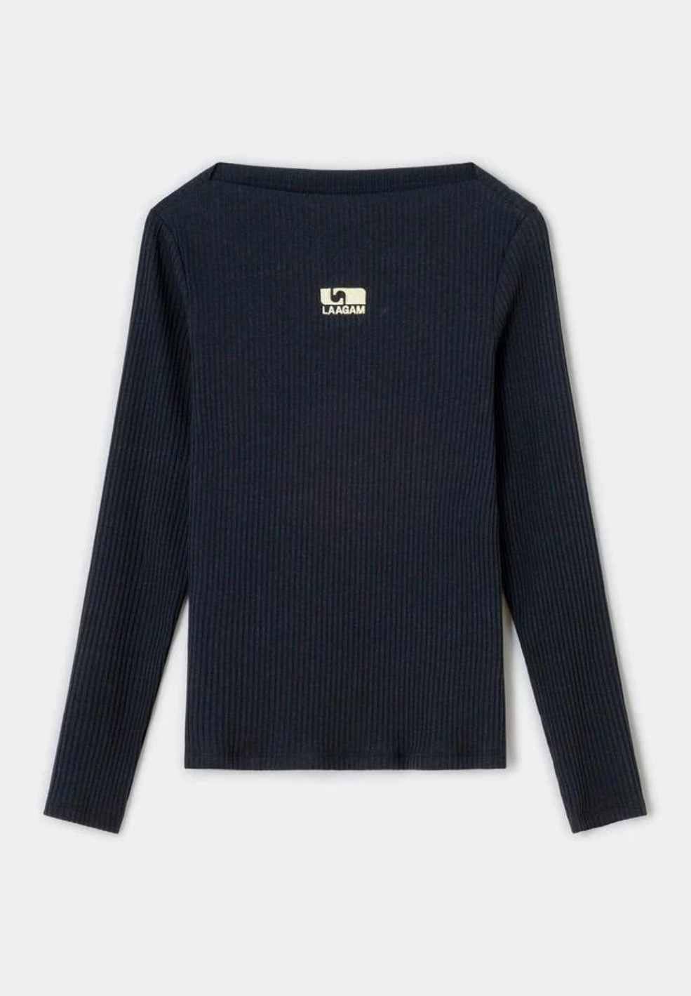 Emory Black Longsleeve T Shirt-Tops- by Laagam- Verse Amsterdam