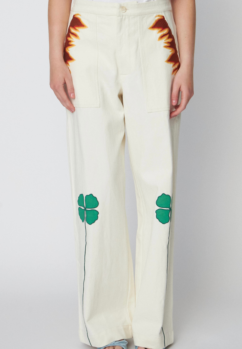 Patchwork Elements Cotton Pant-Pants- by Stella Nova- Verse Amsterdam