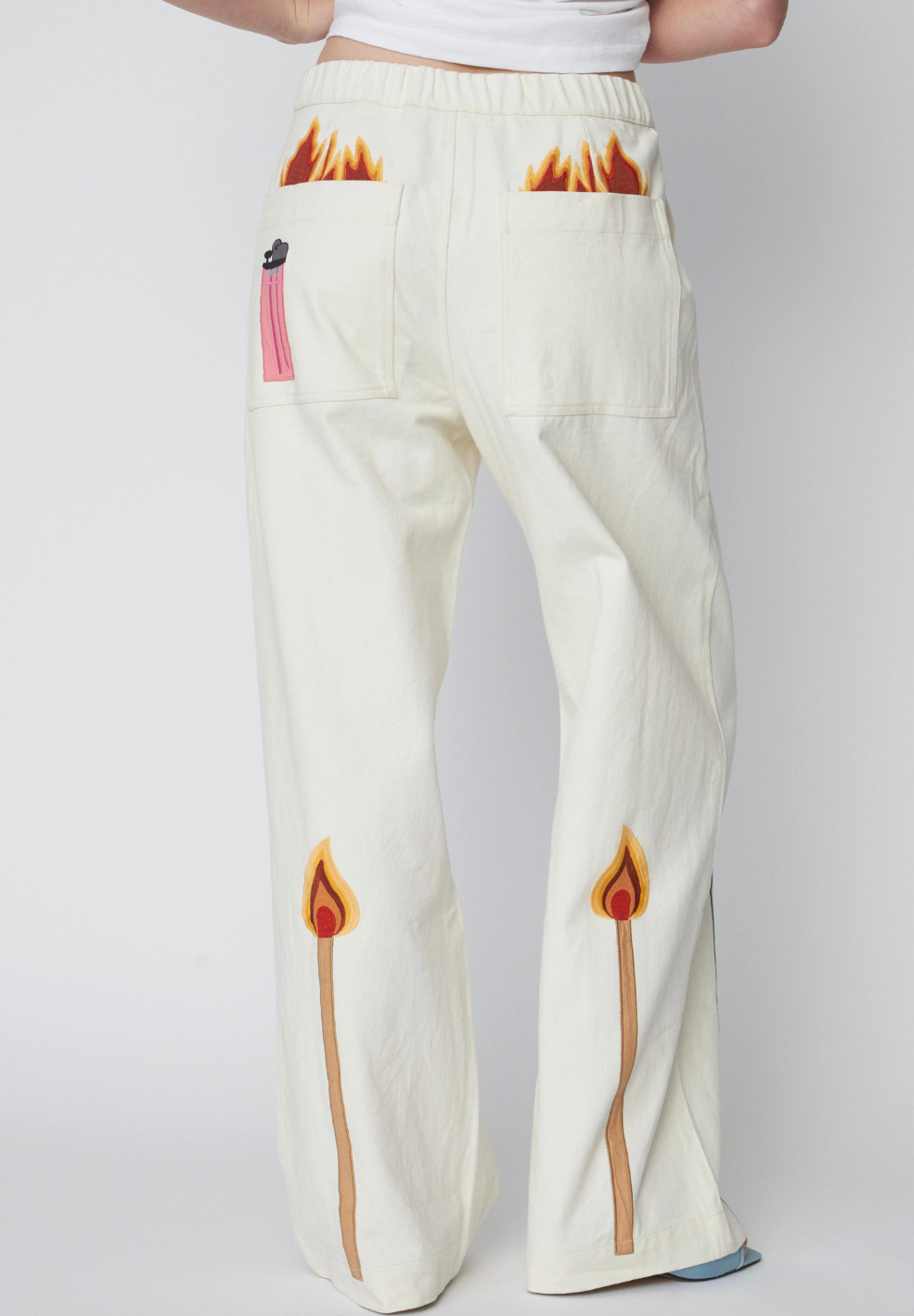 Patchwork Elements Cotton Pant-Pants- by Stella Nova- Verse Amsterdam