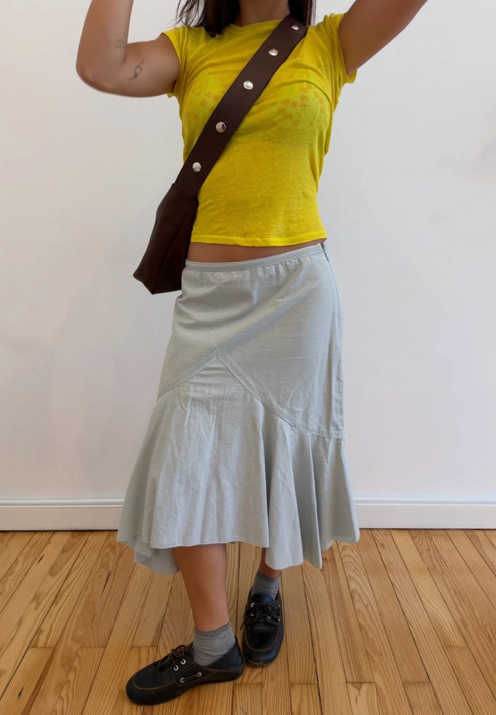 C'est Nous Tika Bag Brown from Nappa Leather at Verse Good Store - product on model photo