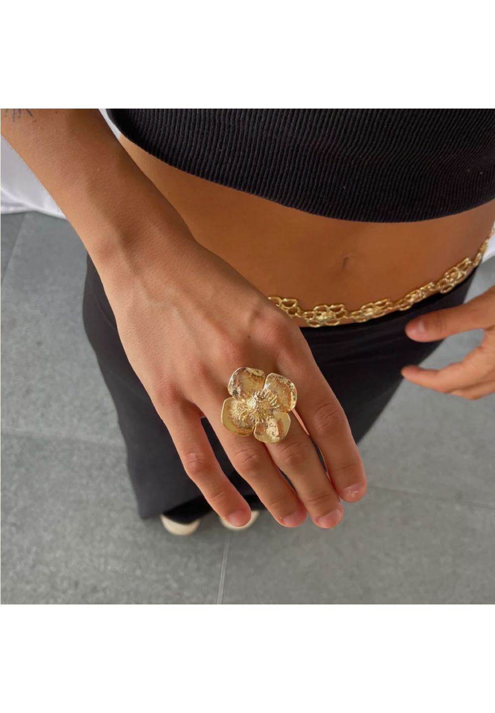 Flowery Ring Gold