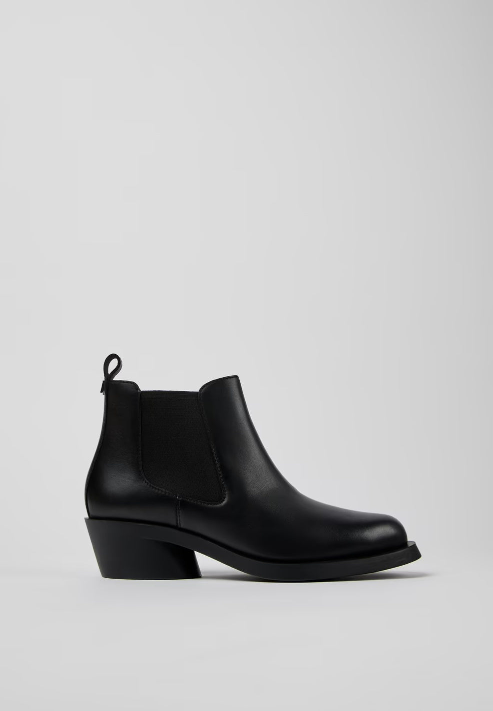 Bonnie Black Leather Ankle Boots