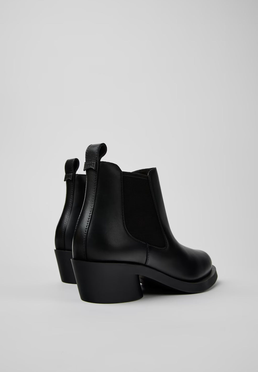 Bonnie Black Leather Ankle Boots